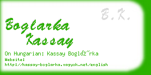 boglarka kassay business card